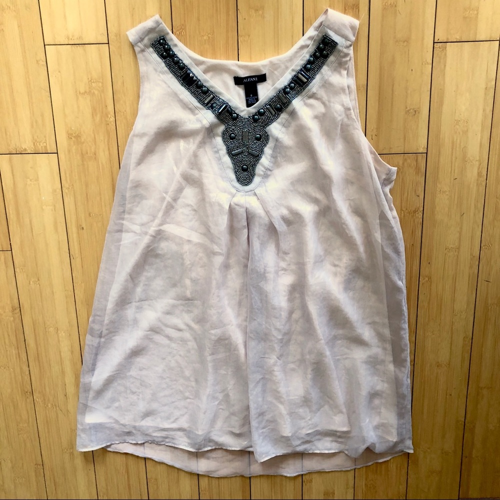 ✨SALE!✨ Alfani Iridescent Blush Sleeveless Blouse